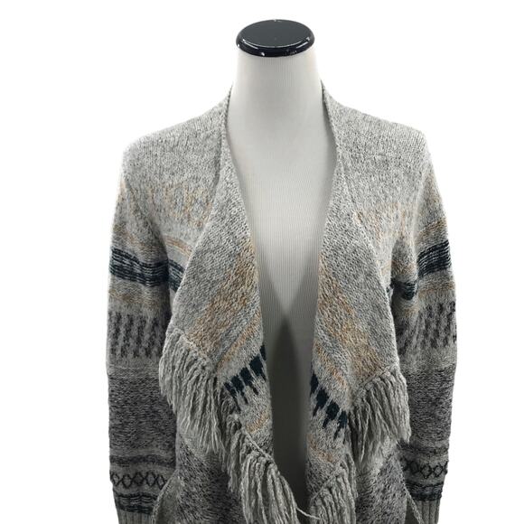 Cabi Shetland Fringe Long Open Front Sweater - Picture 5 of 12